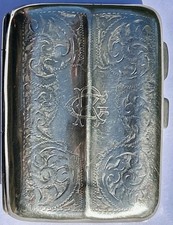 ANTIQUE CIGARETTE CASE, FLORAL
