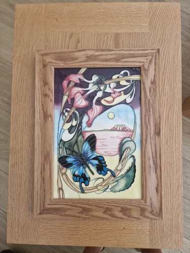 Moorcroft framed plaque - framed,