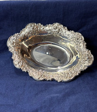 Vtg Sterling Silver S. Kirk & Sons 142 Oval Nut Tray 52.38G Repousse .925