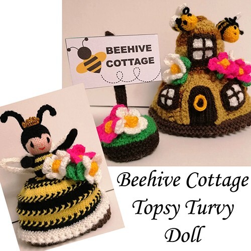 Bee hive cottage topsy turvy - bee,