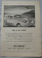 1946 Humber Snipe Original advert