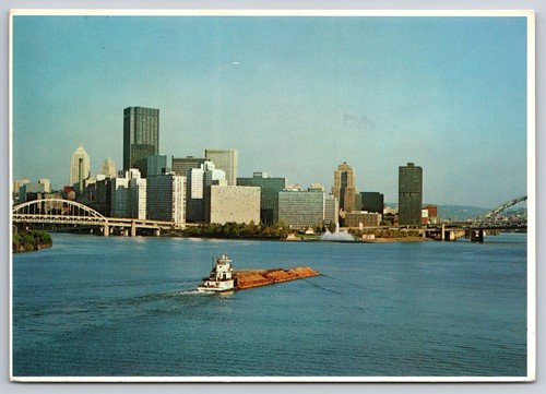 Towboat pushing barges - towboat,