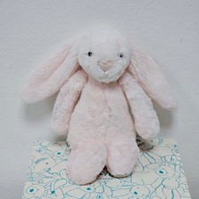 Jellycat Retired Bashful Pink Bunny Rattle Baby Pink Pale Small Pink Bunny