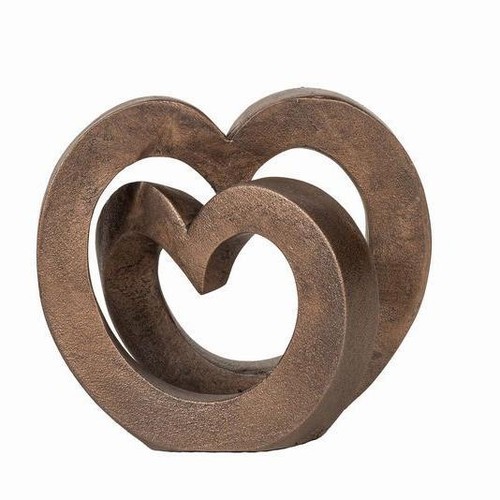Love hearts bronze sculpture - hearts,
