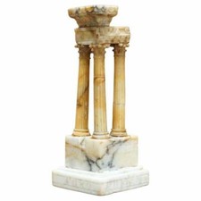 ANTIQUE VICTORIAN MARBLE ROMAN RUINS GRAND TOUR STATUE SCULPTURE COLUMNS PILLARS