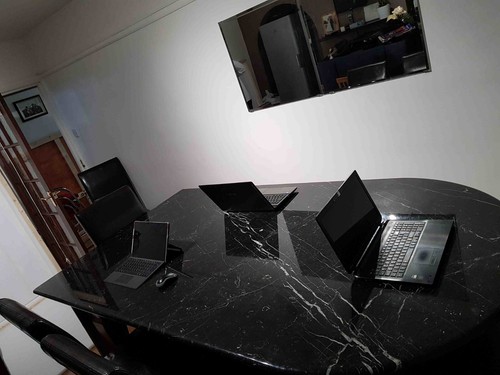 Marble black and white dining - black,