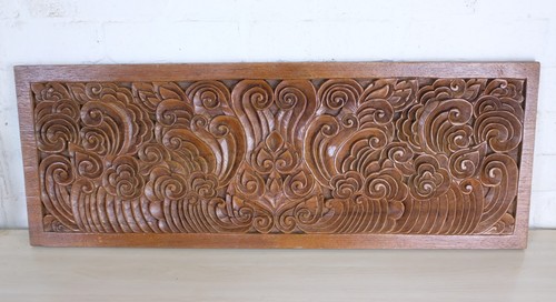 Large carved wooden - carved, panel