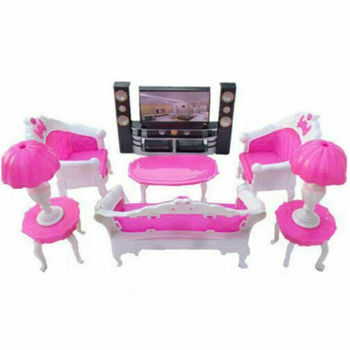 Barbie doll house 6pcs living - doll,