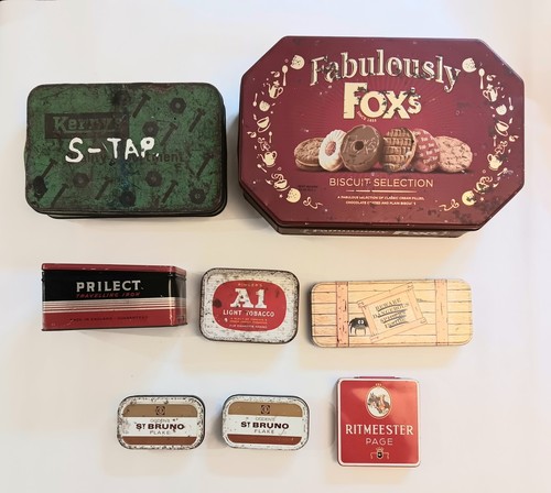 Collection old tins fox - collection,