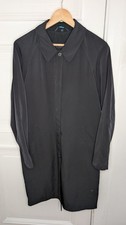 Silkana Nuage - Debenhams - Ladies Black Long Trench Coat - Size UK 14
