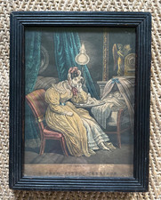 Rare early 19th century Fairburn engraving 'A Year After Marriage', reed frame