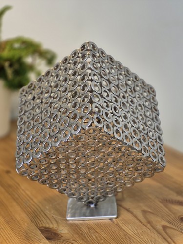Handmade welded cube sculpture - cube,