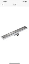 800mm Linear Shower Drain Stainless Steel Wetroom Channel Tile Inlay (Design 9)