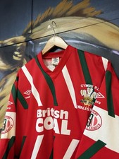 Vintage Umbro Wales Rugby League Jersey Top Shirt 1991 Mens Medium British Coal