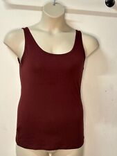 NEXT Ladies Thick Strap Vest Top Sizes 6-22 Burgundy Cotton Blend