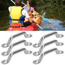10Pcs 316 Stainless Steel Pad Eye Strap Set Kit Kayak Deck Loops Tie Down Anchor