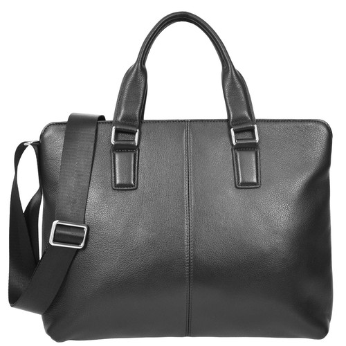 Full grain leather briefcase - grain,
