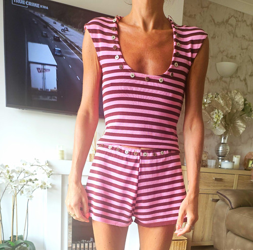 Zara pink brown striped - zara,