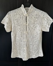 Antique Edwardian Ivory Silk Tape Lace Blouse Jacket Bridal Wedding Hand Worked