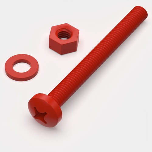 20x red screws plastic - plastic, &