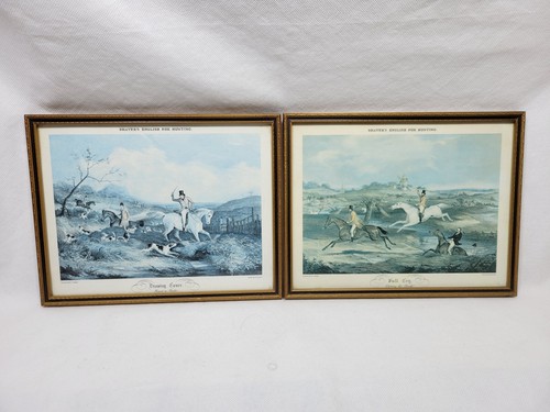 Prints fox hunting framed - 2,
