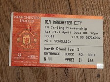 TICKET 2000/01 Manchester