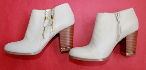 Genuine leather cream ankle - genuine,