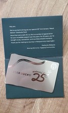 Starbucks Card Malaysia 25th Anniversary Metal Edition