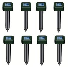 8X Solar Powered Ultrasonic Mole Deterrent Fox Pest Repellent Scarer Repeller UK