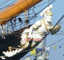PHOTO  HMS WARRIOR FIGUREHEAD