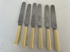 6 X faux bone knives butter