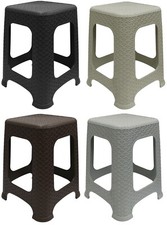 Large Plastic Rattan Stool