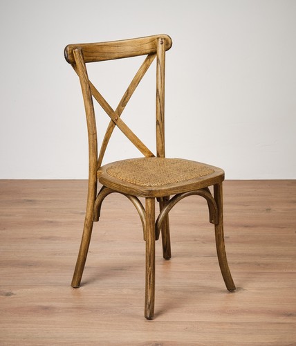 Antique black elm crossback - elm,