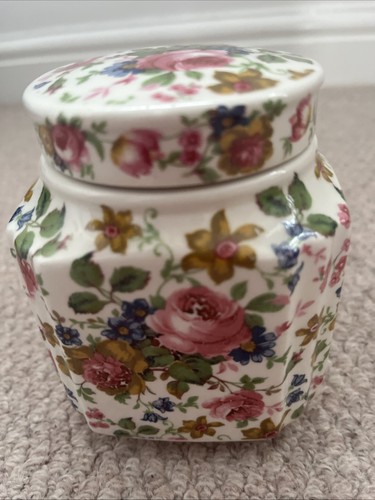 Vintage storage jar pot sadler - storage,