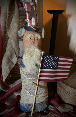 Primitive grungy sam doll - doll, 18x5