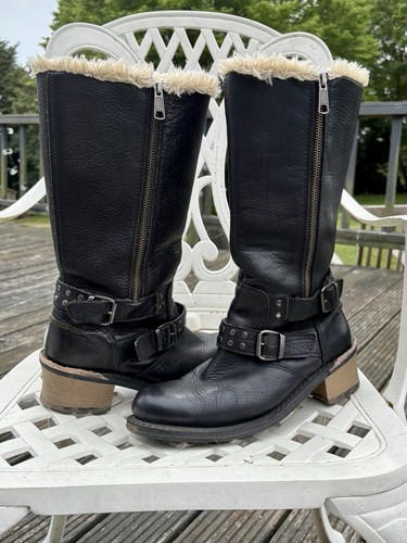 Cat black leather fur - black, lined