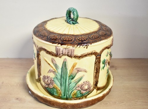 Victorian majolica lidded - victorian,