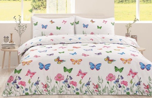 Butterfly printed bedding set - bedding,