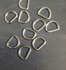 10 Welded Metal 25mm D Rings fits 25mm webbing Great Quality