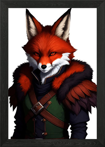 Anthropomorphic fox warrior - anthropomorphic,