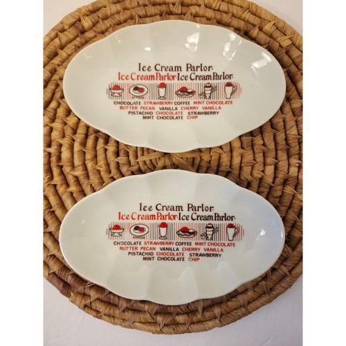 Vintage ice cream parlor set - cream,