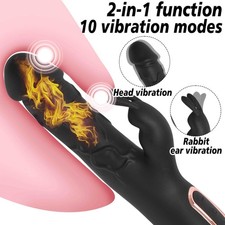 Realistic Big Rampant Rabbit Vibrator Rotating Big Luxury Sex Toy for Women UK