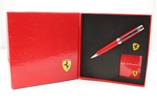 Vintage Artena Ferrari Ballpoint Pen, Pin Badge, Booklet & Case
