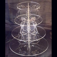 Four Tier Swan Design Round Cake Stand