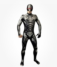 Men’s Robocop Morphsuit Size Large Fancy Dress Costume Stag Do Halloween NEW