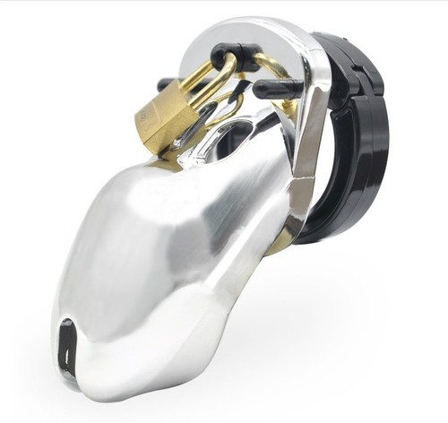 Plastic siliver male chastity - plastic,