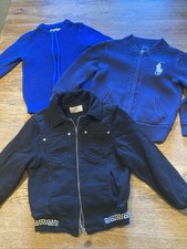 Boys 3x Young Versace, Polo And SinSay Zip Cotton Cardigans / Jumpers 3 Years