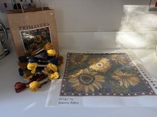 Primavera Tapestry Canvas DM170 Blue Sunflower Dance Joanna Allen No Instruction