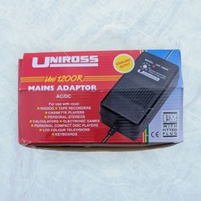 Uniross UNI1200R Mains Adaptor AC/DC Power Supply Multi Voltage Charger Plug 