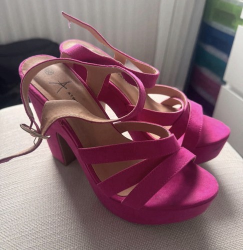 Ladies fuchsia high heeled - fuchsia,